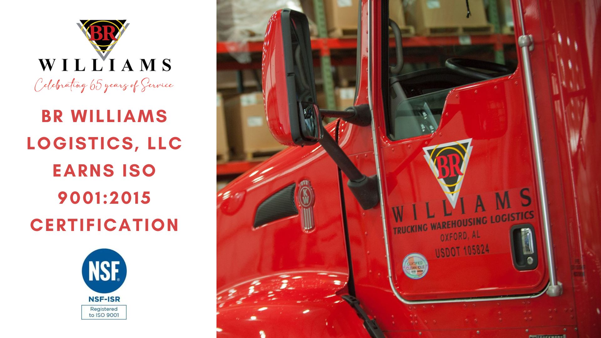 BR Williams Logistics, LLC Earns ISO 9001:2015 Certification: A ...
